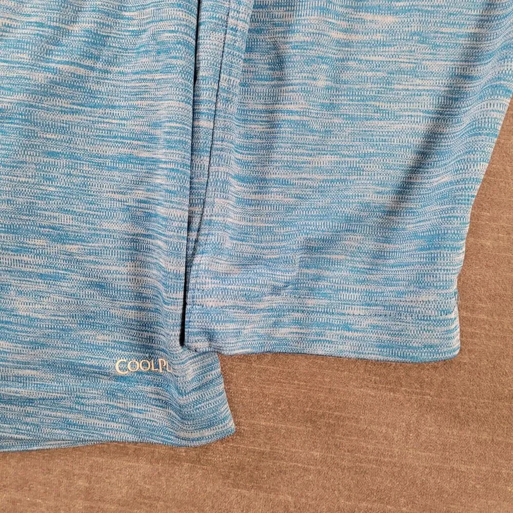 SB Tech Cool Play Mock Neck Blue 1/4 Zip‎ Pull Over Sweater Mens Sz 3XL